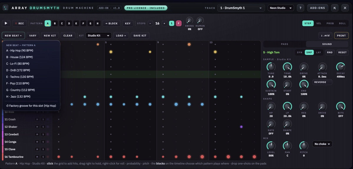 DrumSmyth NEW BEAT genres