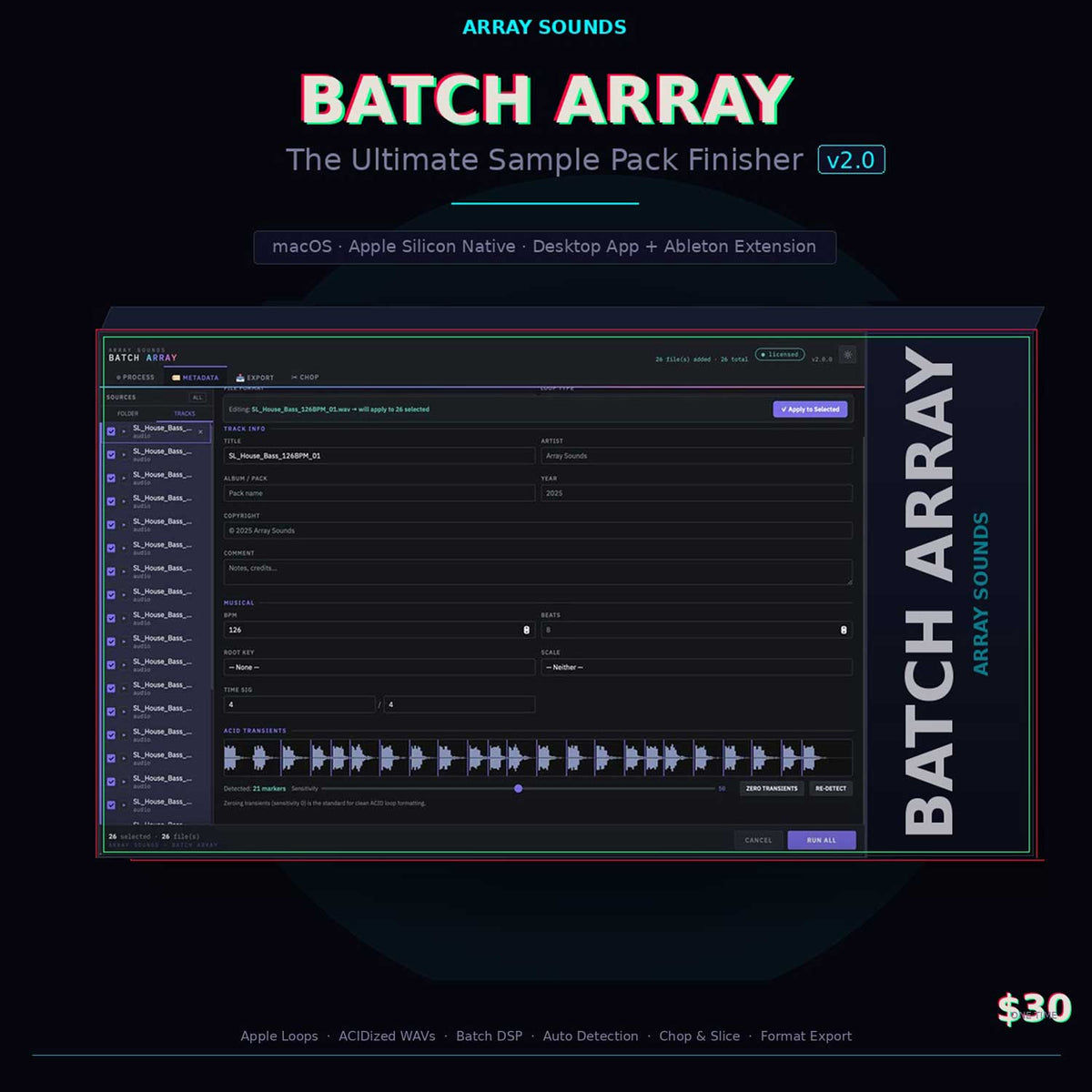 Batch Array — Mac App & Ableton Live 12 Extension