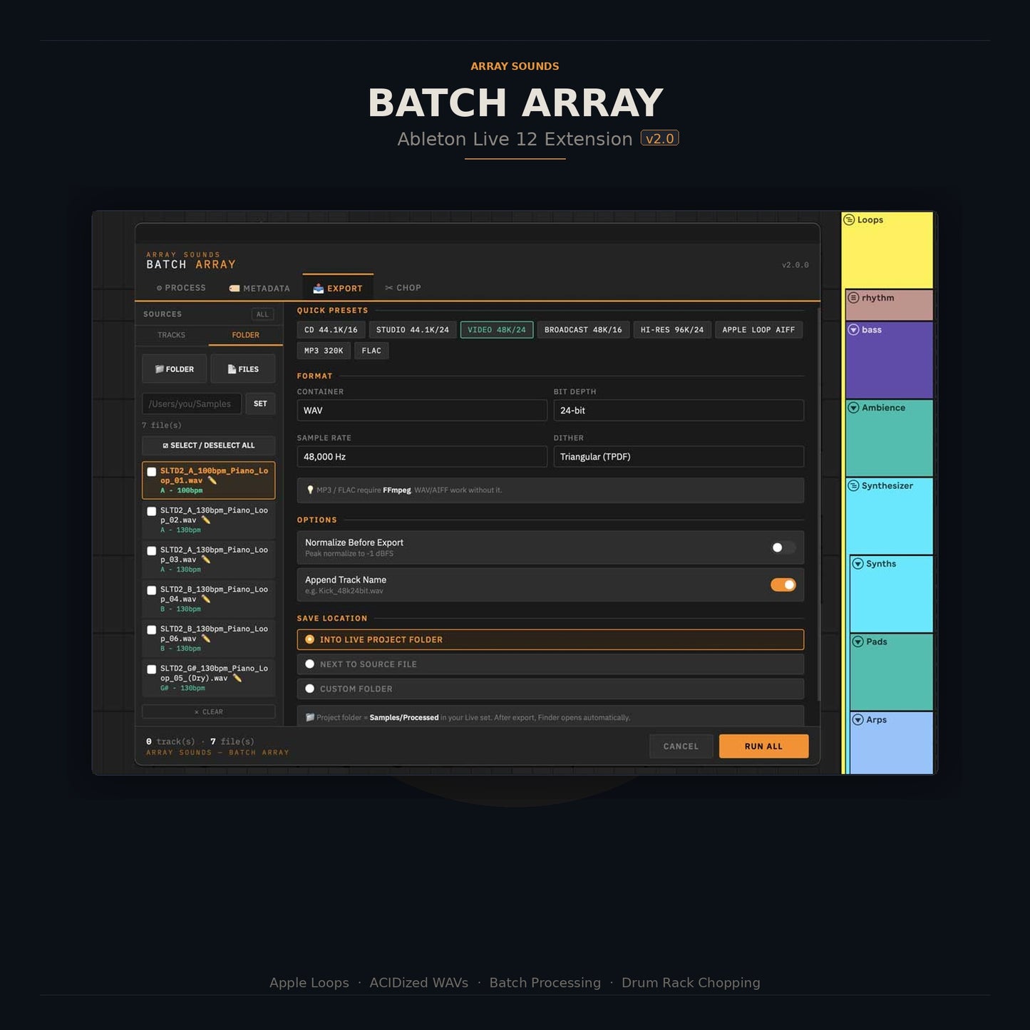Batch Array — Ableton Live 12 Extension