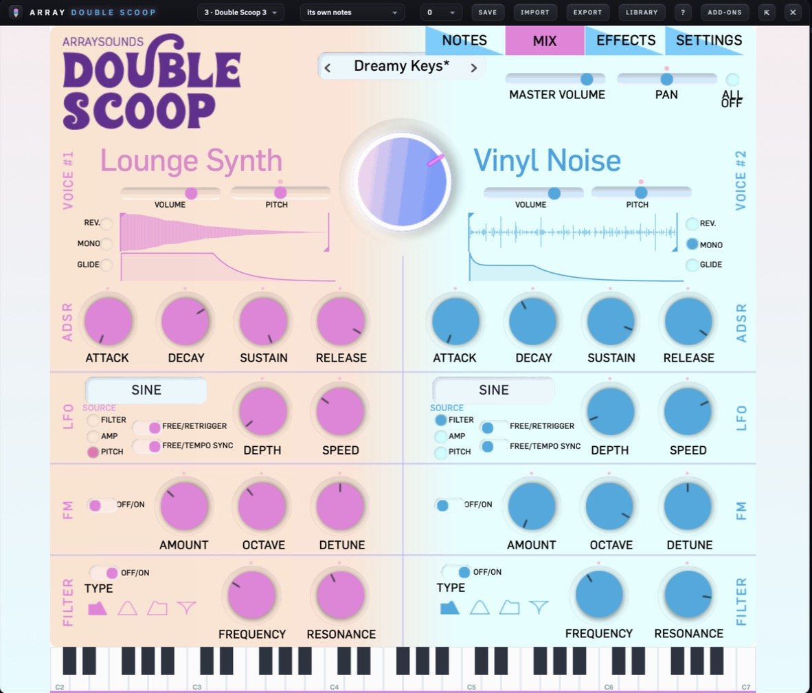 Double Scoop two-voice synth