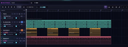 Chord Spire blocks in the multitrack
