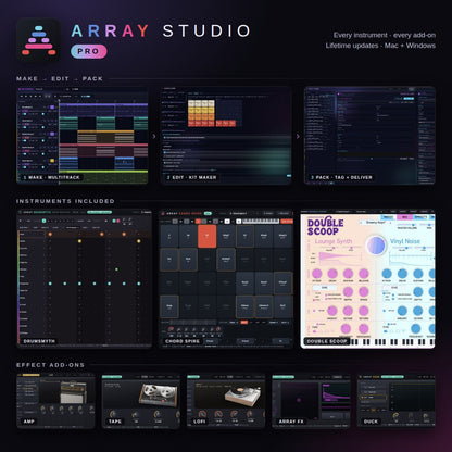 Array Studio Pro: Make, Edit, Pack, instruments and effect add-ons