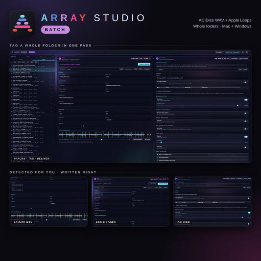 Array Studio Batch: tag a whole folder in one pass
