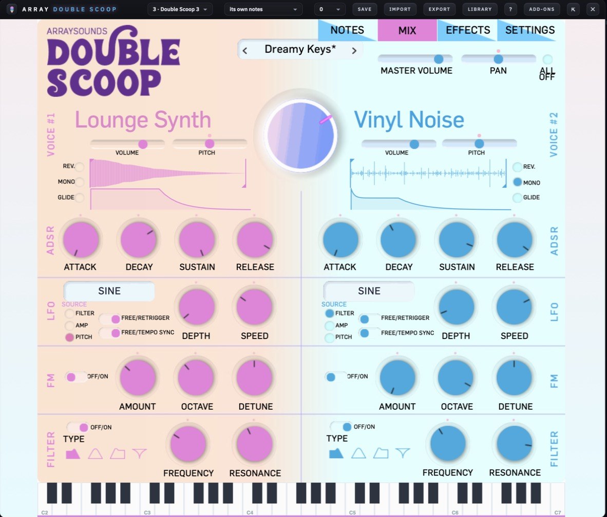 Double Scoop MIX page