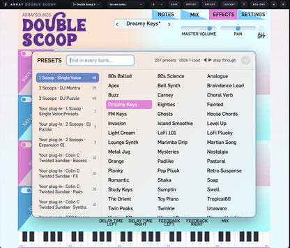 Double Scoop preset browser