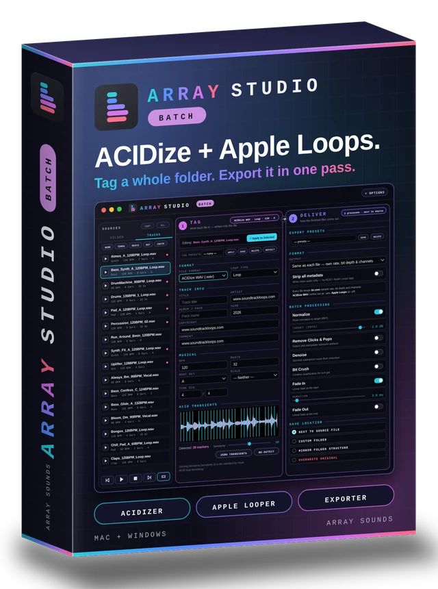 Array Studio Batch box